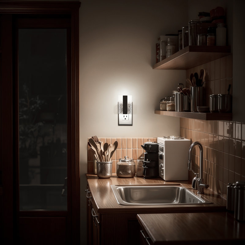 2 lumières de nuit carrées modernes 5000K