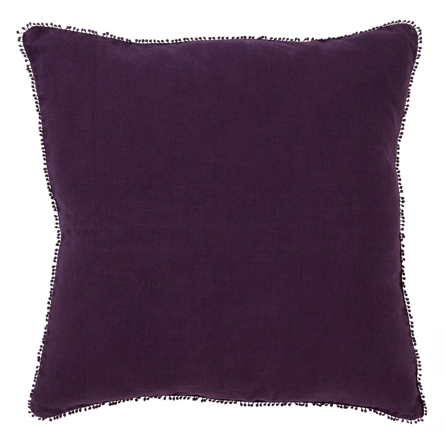 Garter 20" x 20" Linen Throw Pillow, Purple