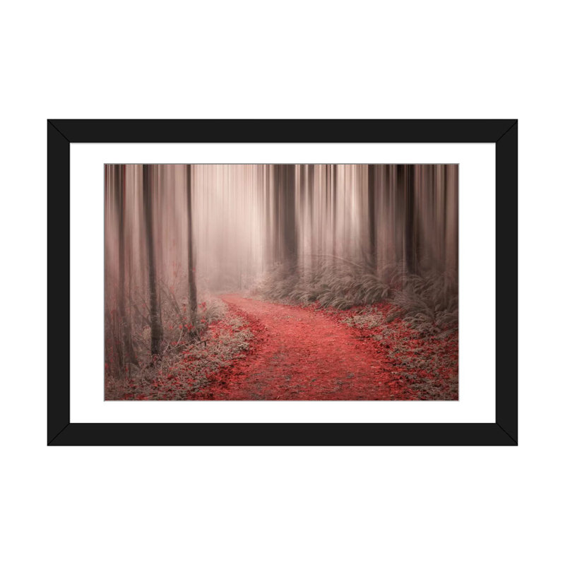 «Through the Woods III», impression sur toile, H 3 po x l 16 po x P 24 po, Papier d'art encadré noir, Blanc