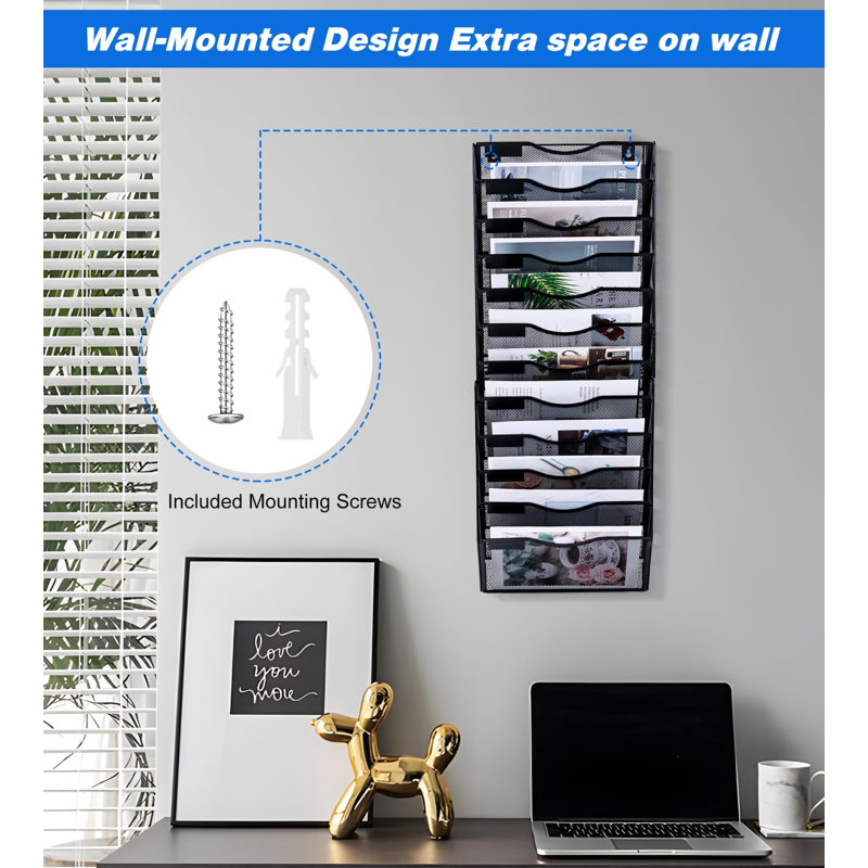 Porte-documents mural, porte-courrier, porte-revues