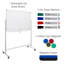 Reversable Whiteboard On Wheels - 48"X32" (With Rocketbook Rocket Beacons) - EGP-HD-0066-RB
