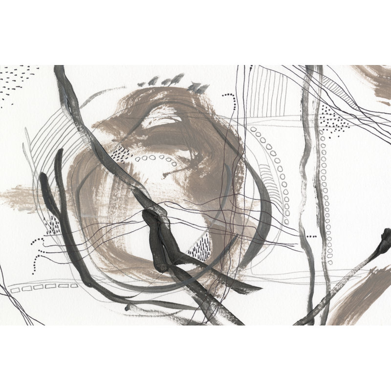 Neutral Motion III - No Frame Painting on Canvas, 30cm H x 46cm W x 3.8cm D