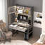 Bureau d'ordinateur l 40 po avec huche et armoire Shona-341136047