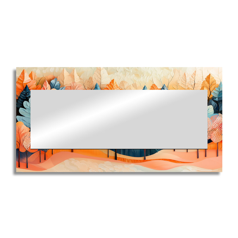 Forest Trees Dream Fragments Forest II - Landscapes Mirror For Wall Art Decor - Printed On Metal, 28" x 55"