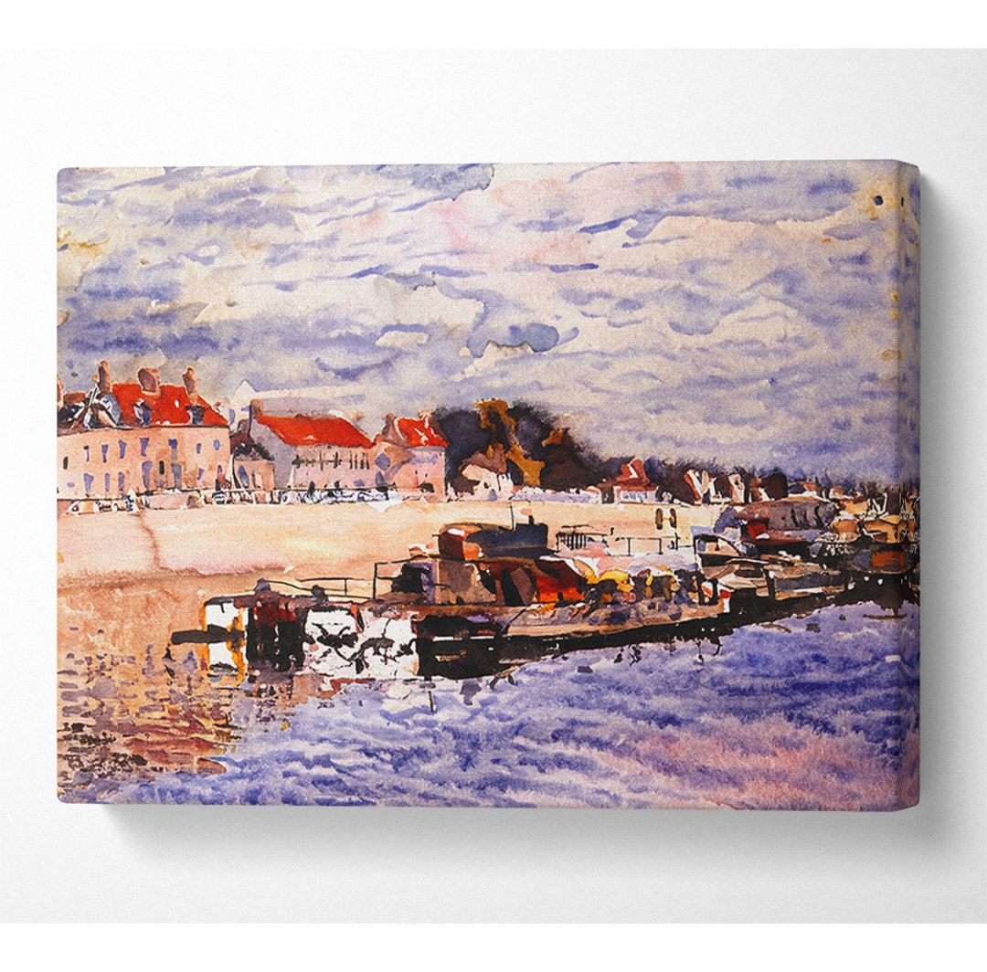 Sisley Barges On The Loing - Druck