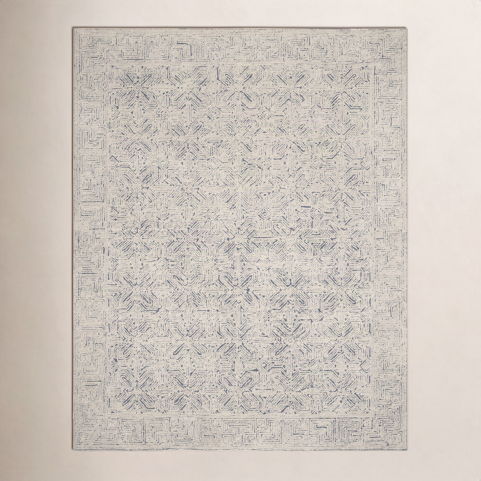 Joseph Navy Blue Hand-Tufted Wool Rug, Rectangle 8'3' x 11'6"