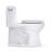 TOTO Ultramax One-Piece Round 1.6 GPF Universal Height Toilet with CEFIONTECT and SS113 SoftClose Seat, Cotton White - MS603113CSFG#01
