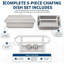 Ensemble de 5 chauffe-plats blancs 9 QT pour buffet, avec revêtement anti-traces de doigts et design empilable, idéal pour la restauration et l'usage domestique.