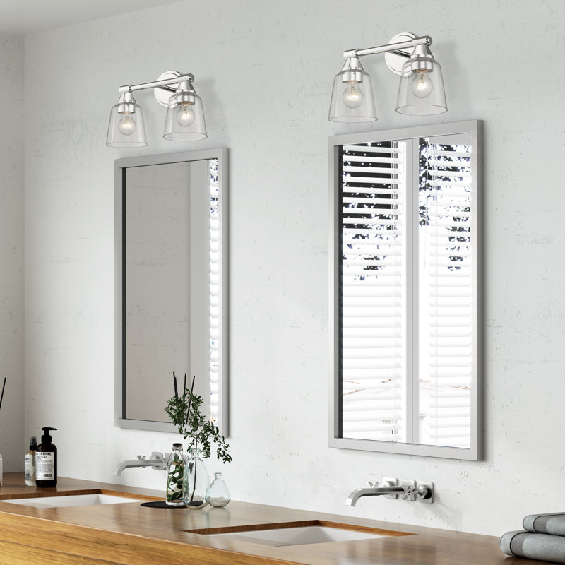 Éclairage pour meuble-lavabo à intensité variable 2 lumières Manylath, Chrome poli