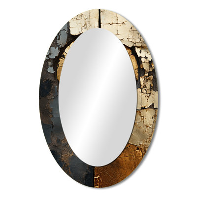 Abstract Graceful Woodland Charm IV - Modern Oval Wall Mirror