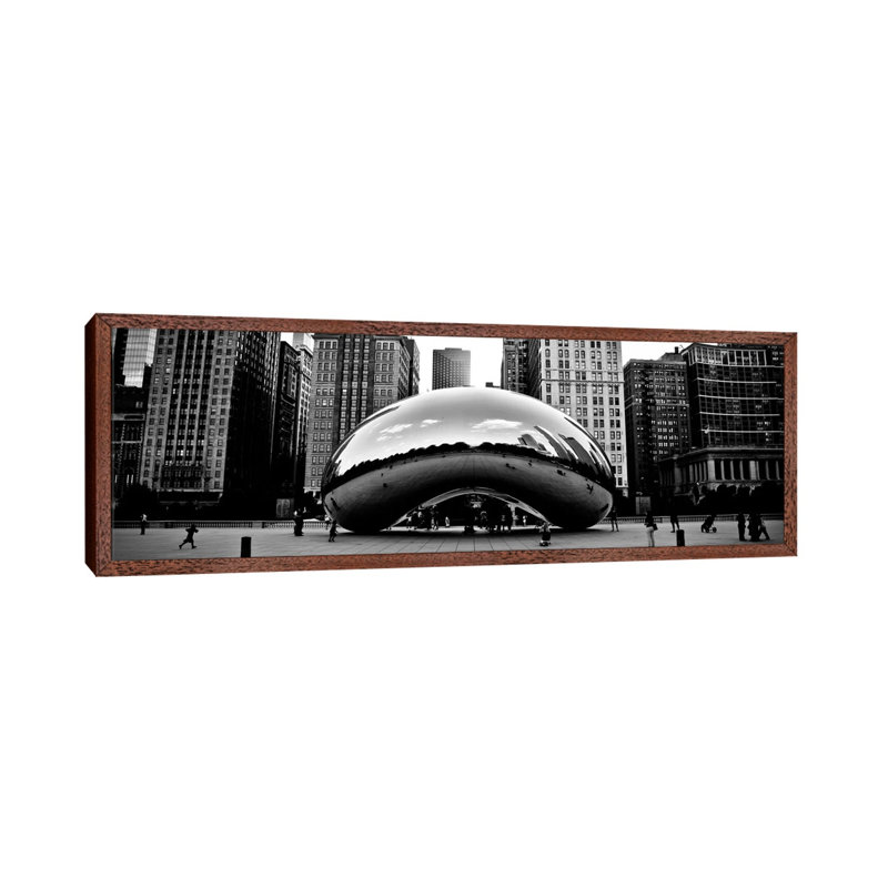 Unknown Artist 1 Piece Floater Frame Panoramic Wall Art on Canvas, 40.64cm H x 121.92cm W, Classic Wood