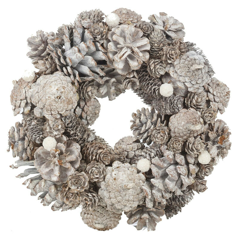 Handcrafted Faux Pinecone Pinecones 34cm Wreath