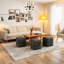 Repose-pieds repose-pieds doux et confortable avec repose-pieds en velours côtelé (gris)-1823113532