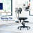 VIVO Black Cross Legged Chair with Wheels