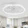 Chisholm 20" 7-Blade Modern Bladeless Caged White Ceiling Fan with Lights and Remote