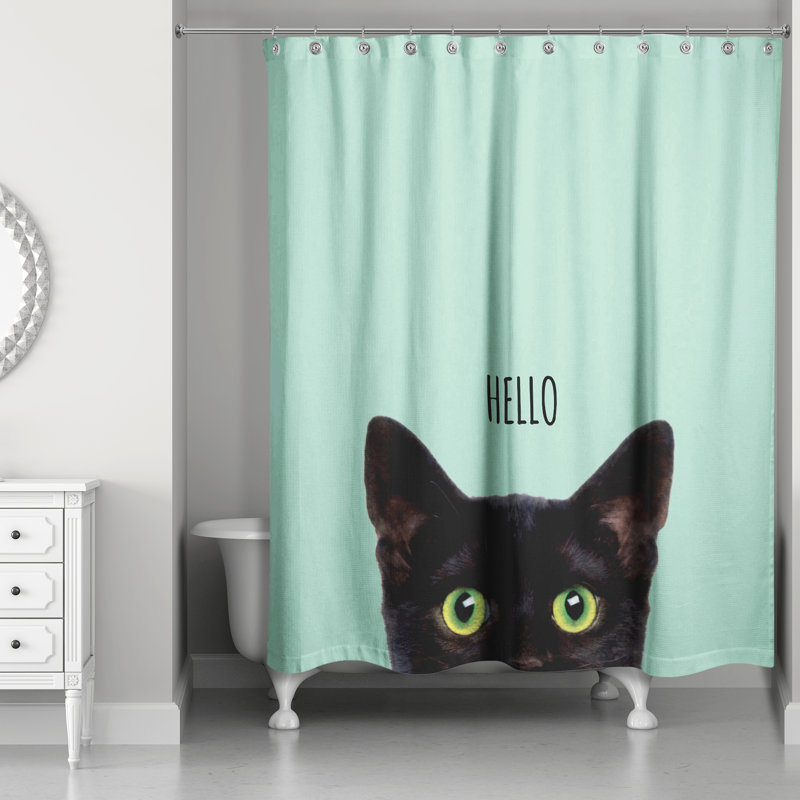 Rideau de douche simple Yasuko, Menthe