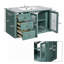 Meuble-lavabo mural avec lavabo en céramique, armoire de rangement flottante avec 3 tiroirs, armoire de salle de bain en bois massif
