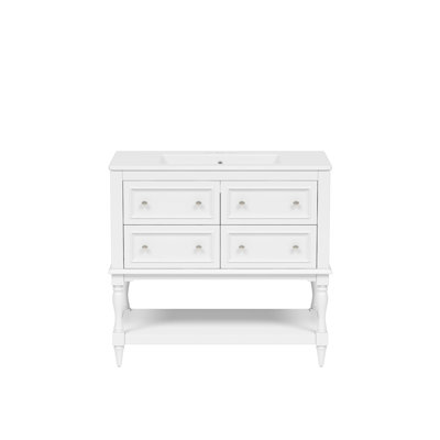 Free Standing Vanity Set with 4 Drawers