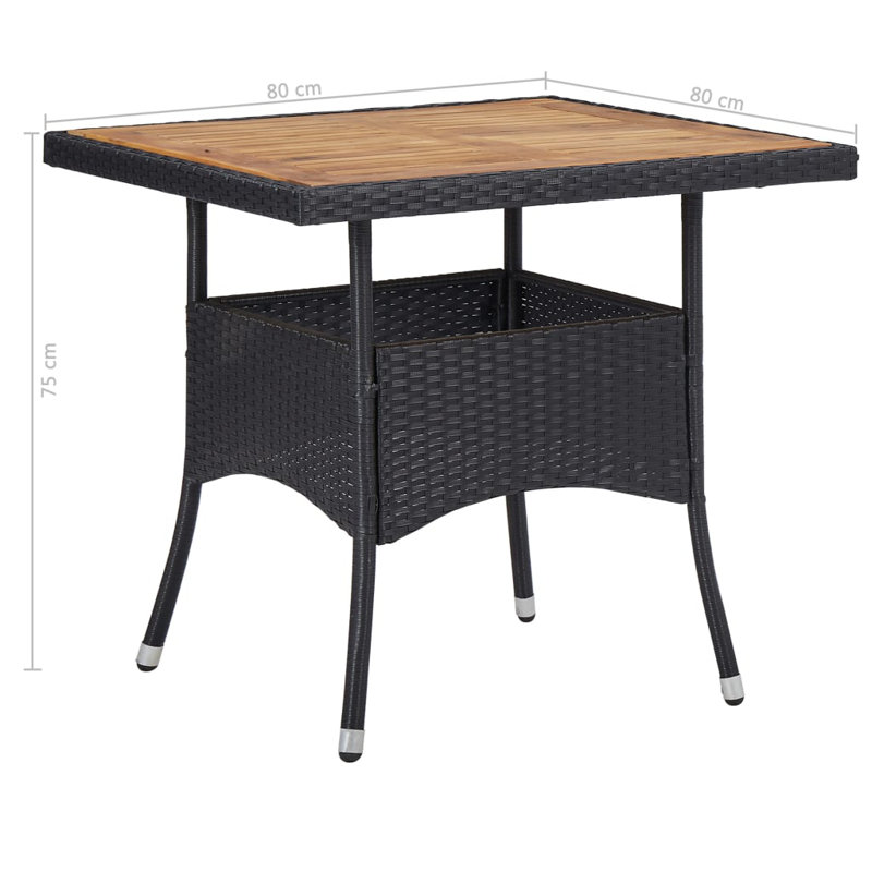 Dining Set, White/Black
