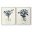 Vase floral indigo I - impression encadrée de qualité supérieure - prêt à être accroché - aucun clou requis - aucun clou requis-2056381502-2056381511