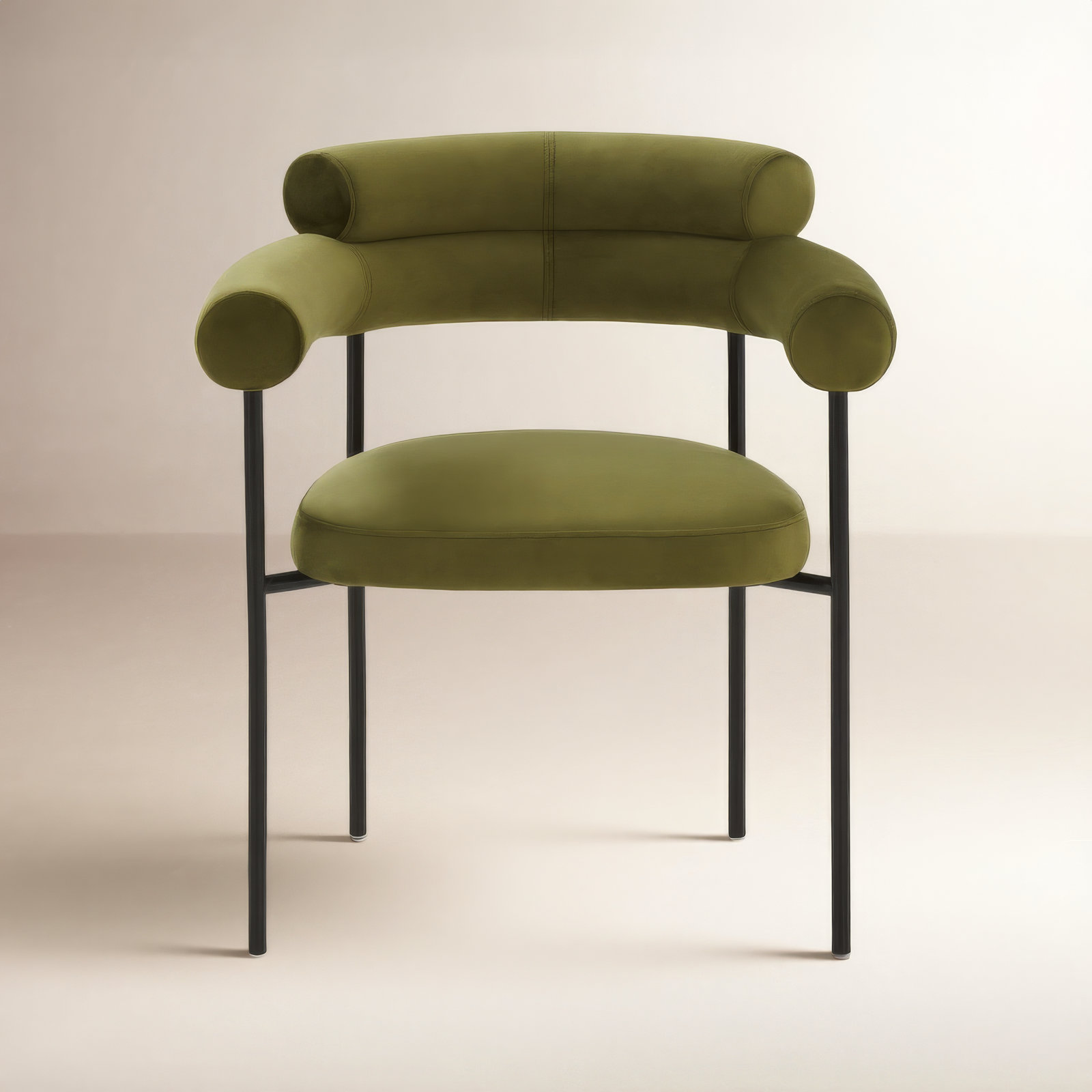 Bellport Dining Chair, Olive Green Velvet