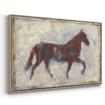 Iron Equine II - reproduction sur toile avec cadre flottant