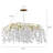 35X22X50" Modern Gold Crystal Chandelier 10 Light 35" Chandeliers For Dining Room Tree Branch Round Chandelier Linear Raindrop Chandeliers Hanging Pendant Light Fixture E48D9325F0614DCCA95CCD80DC6332FD