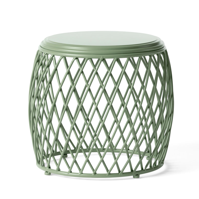 Stylish Iron Side Table In Matte - , 19.73", Lightweight & , 20 Lbs Max Weight Capacity Holding With And 19.73 Inches, Holds Up To