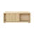 Abdullah 39.4" Modern Natural Oak Sliding Door Coffee Table with Hidden Storage