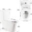 Toilette en céramique avec siège à fermeture en douceur 1,1 / 1,6, hauteur confortable, blanc et une toilette à hauteur blanche, chasse d'eau, une et approuvée