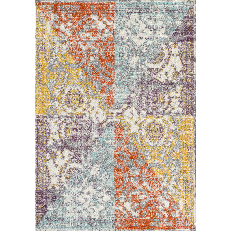 Tapis orange Euleta, Rectangle 5 pi x 7 pi