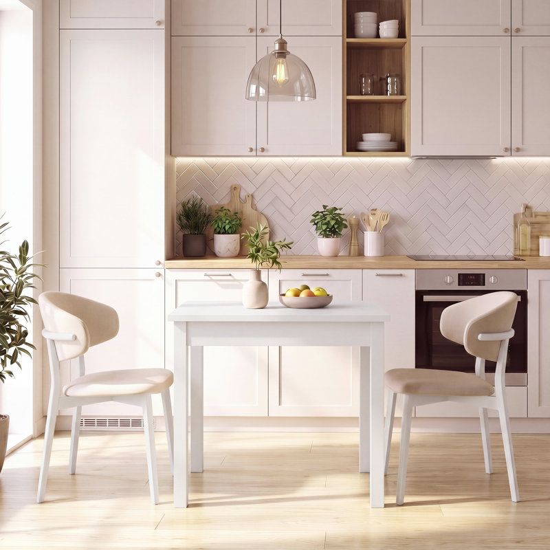 SLIM 80 cm non-extendable table, WHITE