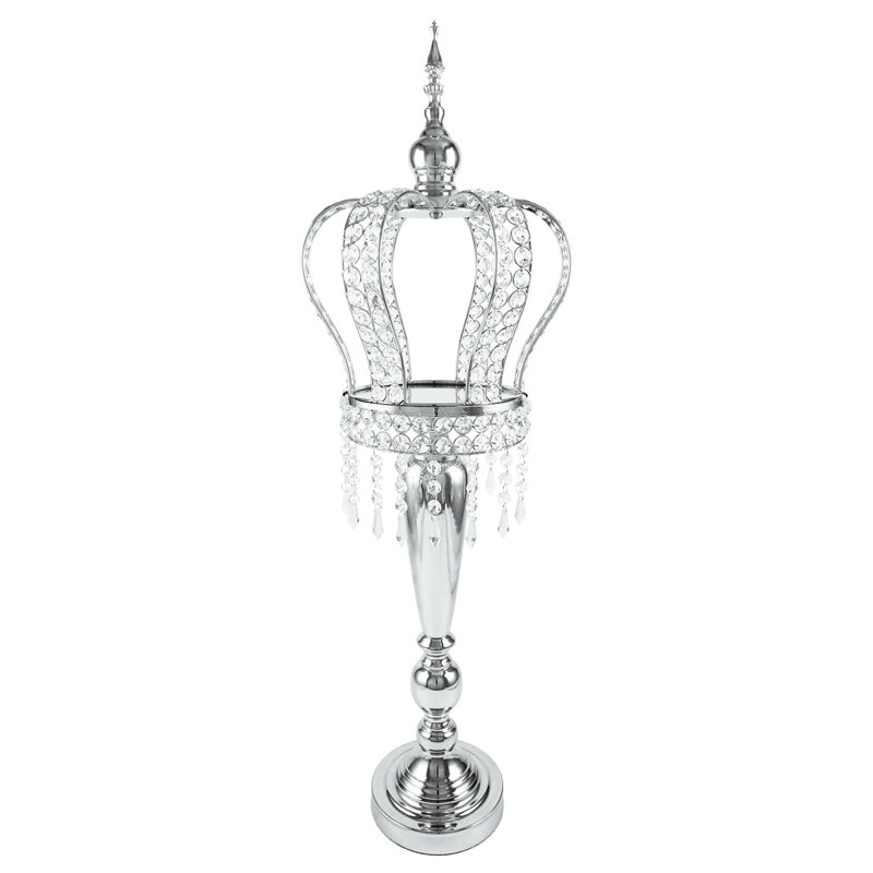 Couronne de perles en cristal Melita, Argent, H 36 po x l 11 po x P 11 po