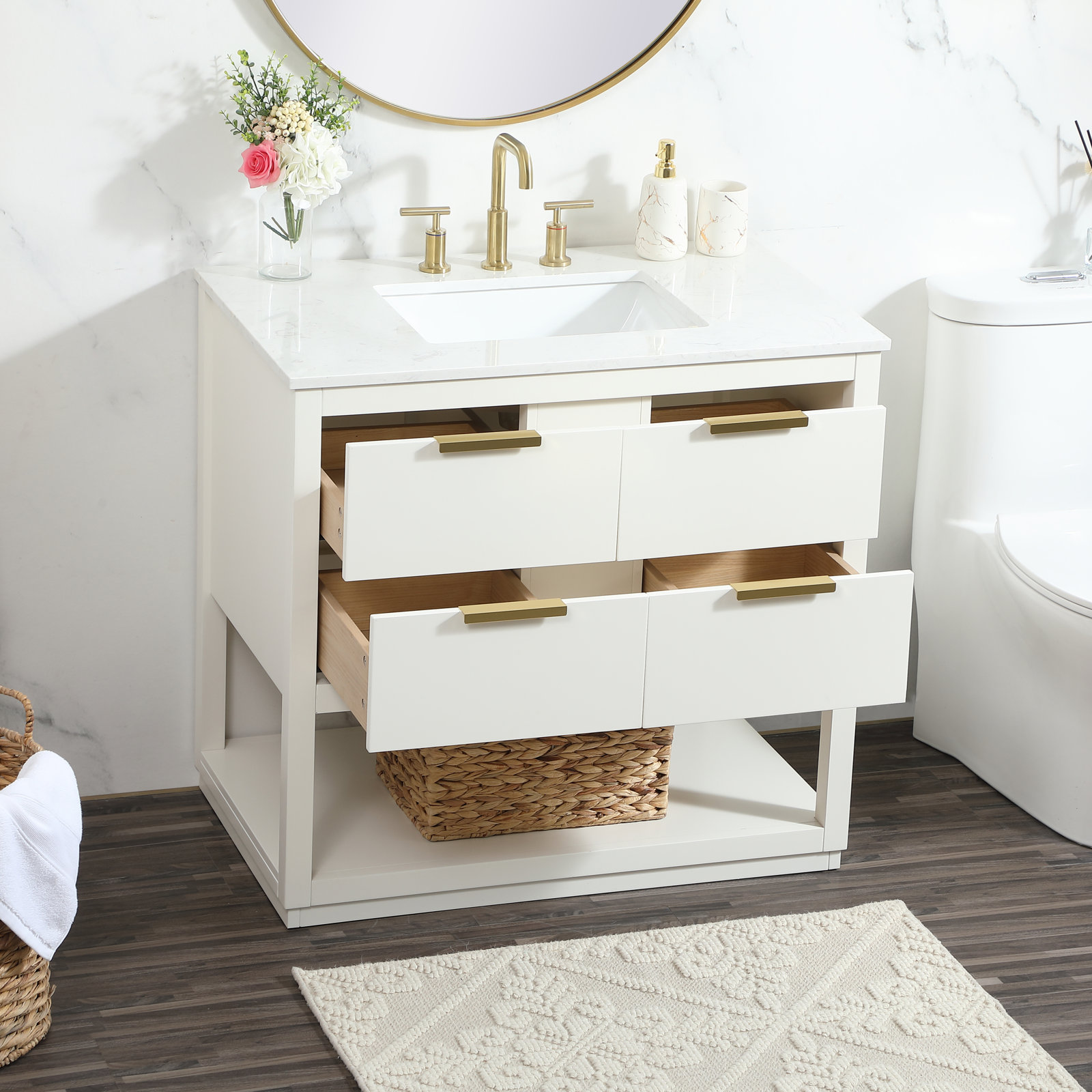 Felicity 36'' Single Bathroom Vanity, White