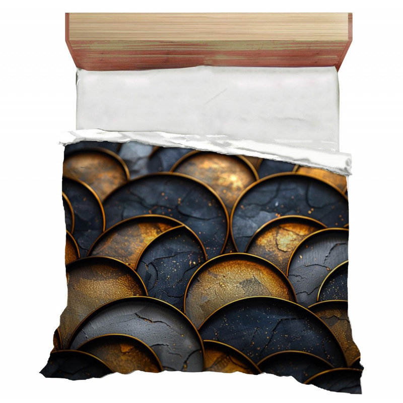 Fish Scale Texture Geometric Comforter, Queen Comforter