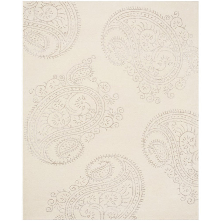 Tapis cachemire en laine et viscose Rudra