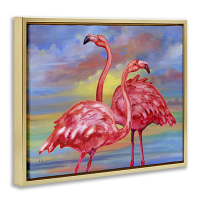 «Rainbow Sunset Flamoos», art mural encadré par Paul Brent