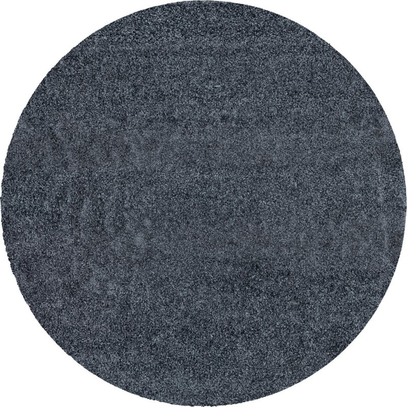 Tapis décoratif, Dark Grey, Rond 6 pi 1 po
