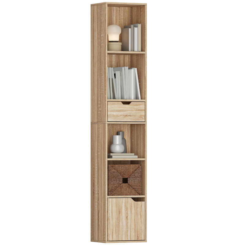 158cm H x 30cm W Particle Board Bookcase, Natural