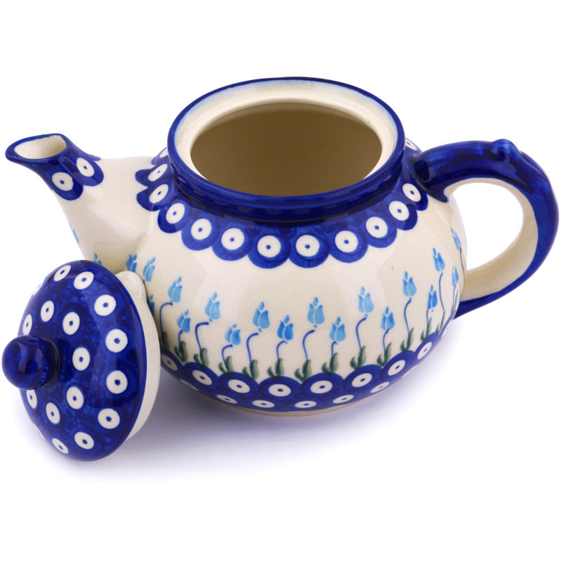 Théière en pierres à motif floral 1,63 qt
