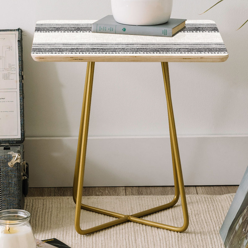 Table de bout carrée Bendte Holli Zollinger, Blanc / gris