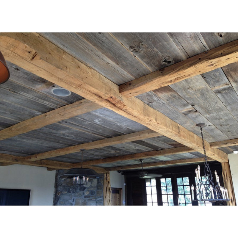 Variable Length Barnwood Wall Paneling in Gray