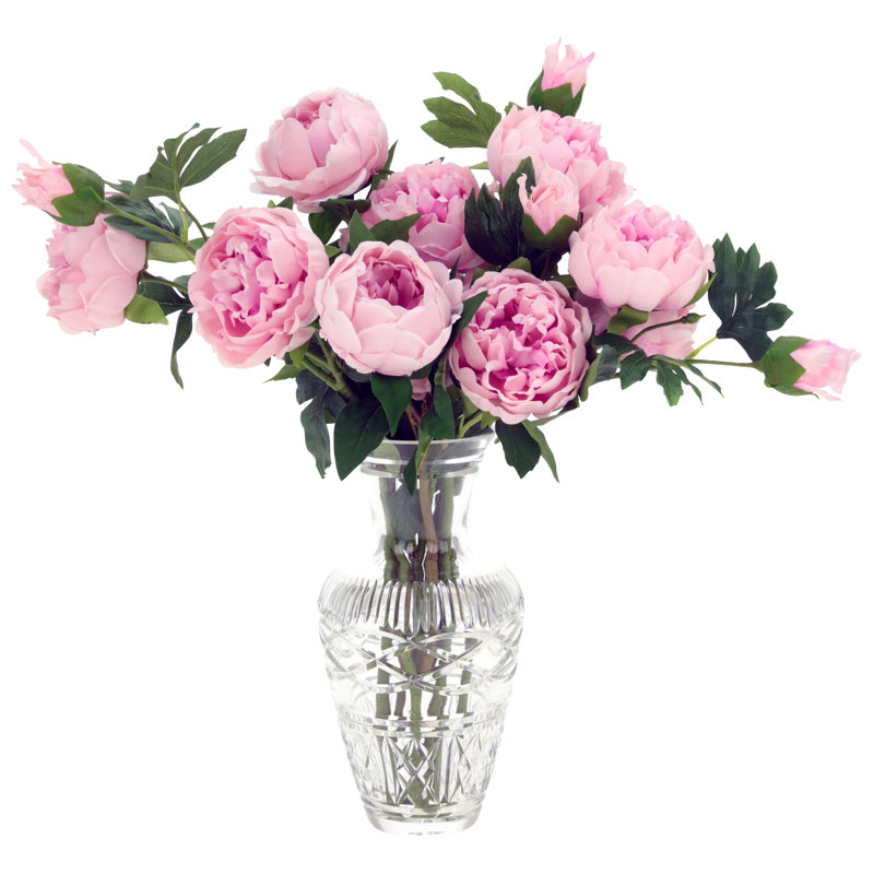 Ruffled Peony Natural Touch, Box Of 6 - 23-32 Inches, Pink