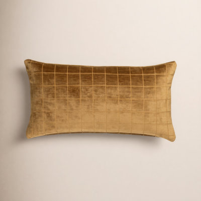 Otterville Velvet Grid Lumbar Pillow
