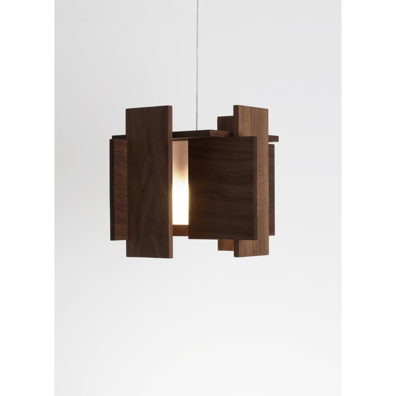 Abeo L 1 - Light LED Pendant, Oiled Walnut, Low Profile, 2700K (warm)