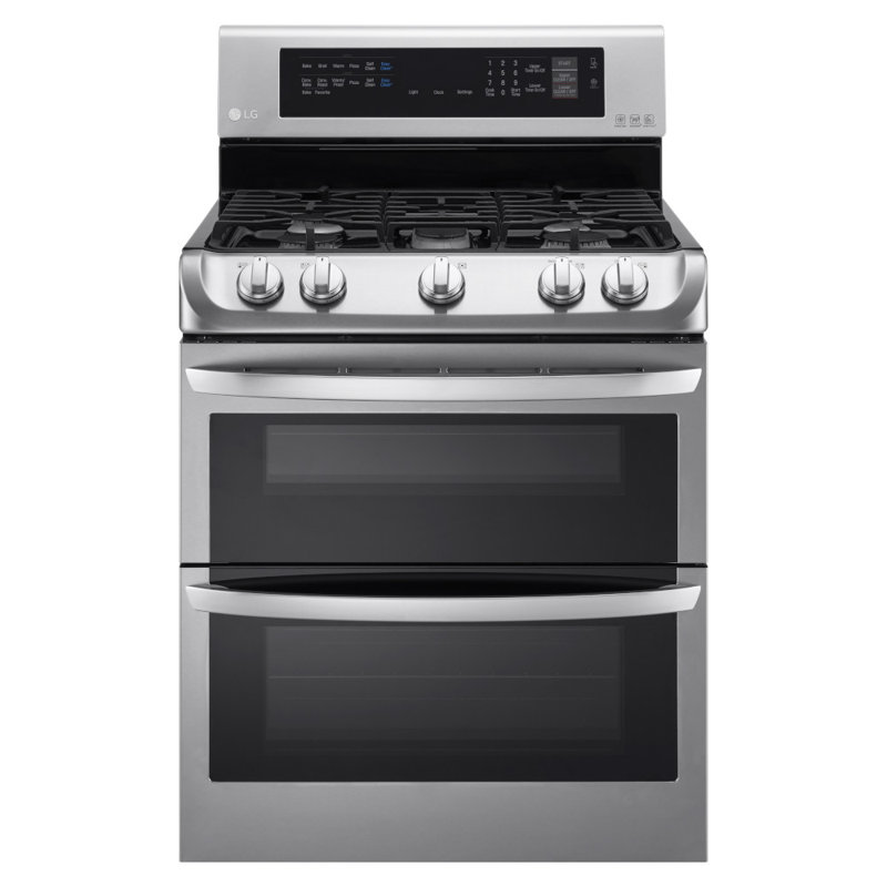 LG Gas Double Oven Range with ProBake Convection® and EasyClean®, Stainless Steel, 6.9 cu. ft.