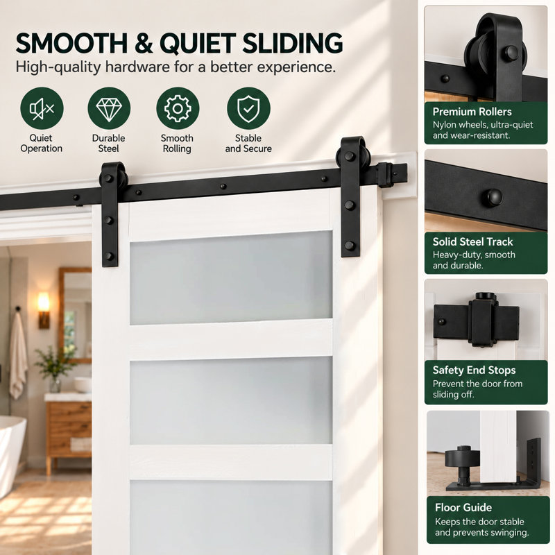 Porte standard en verre semi-solide, L 36 po x H 84 po