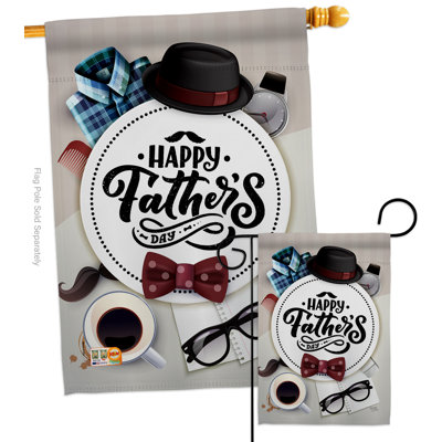 Double Sided 40'' H x 28'' W Polyester Father's Day Flag Set