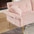 Modern Teddy Upholstered Accent Loveseat Sofa With Side Pocket, Folding Sleeper Sofa Bed With Foldable Armrest , Adjustable Backrest And Golden Metal Legs-1878091497
