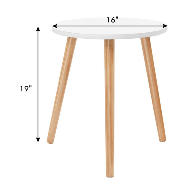 Table basse ronde moderne 16 pouces